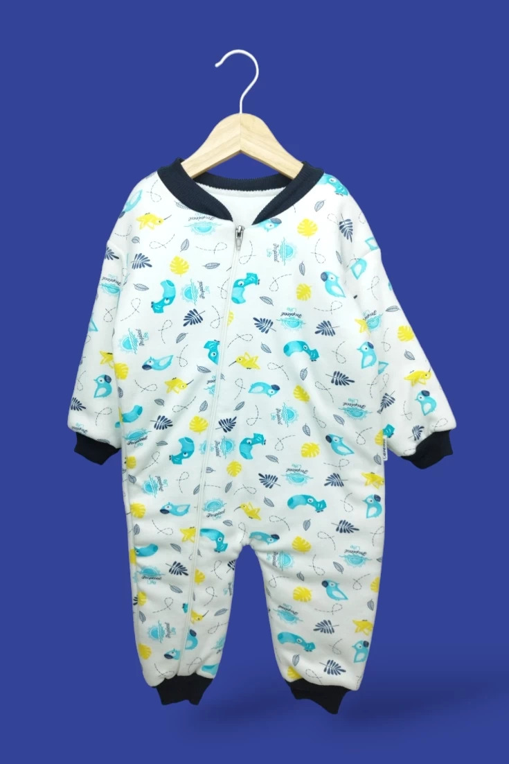 MAVI ERKEK BEBEK & ÇOCUK ANIMAL DESENLİ BİSİKLET YAKA PAMUKLU KIŞLIK TULUM