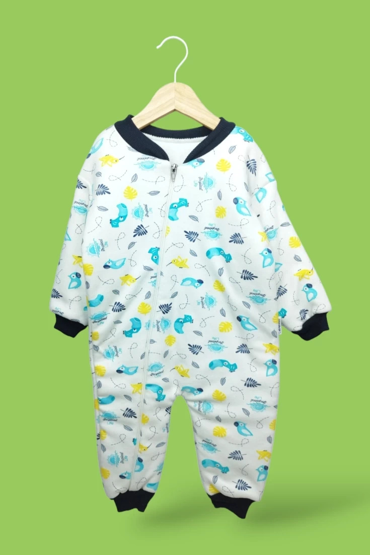 MAVI ERKEK BEBEK & ÇOCUK ANIMAL DESENLİ BİSİKLET YAKA PAMUKLU KIŞLIK TULUM