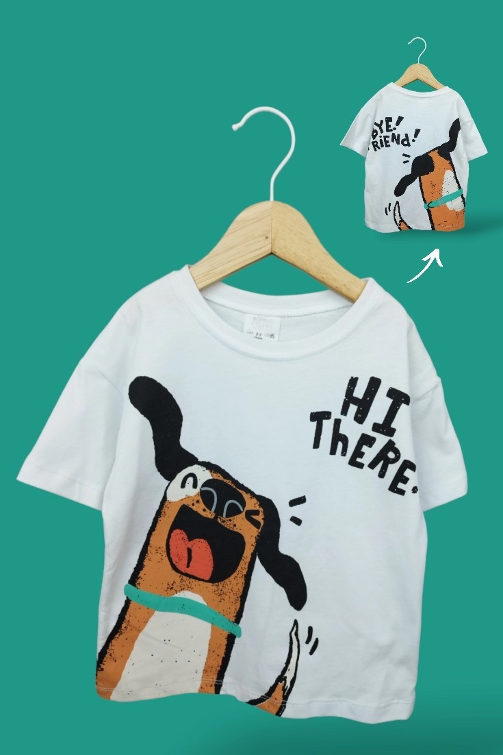 KISA KOLLU, LASTİKLİ PAÇA, PAMUKLU, DESENLİ, YAZLIK ERKEK ÇOCUK & BEBEK TSHIRT