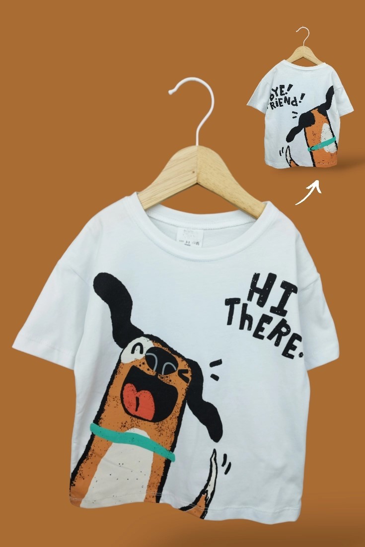 KISA KOLLU, LASTİKLİ PAÇA, PAMUKLU, DESENLİ, YAZLIK ERKEK ÇOCUK & BEBEK TSHIRT