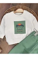 Yeşil erkek bebek takım