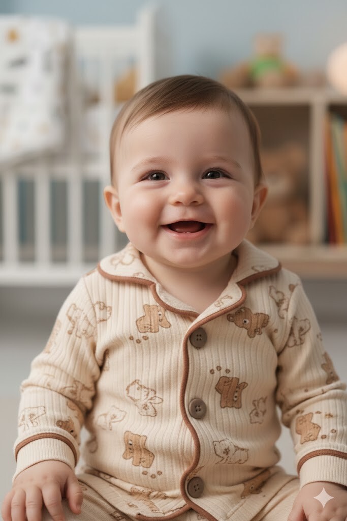 Pamuklu Ayıcık Detaylı 2li Pijama Takımı