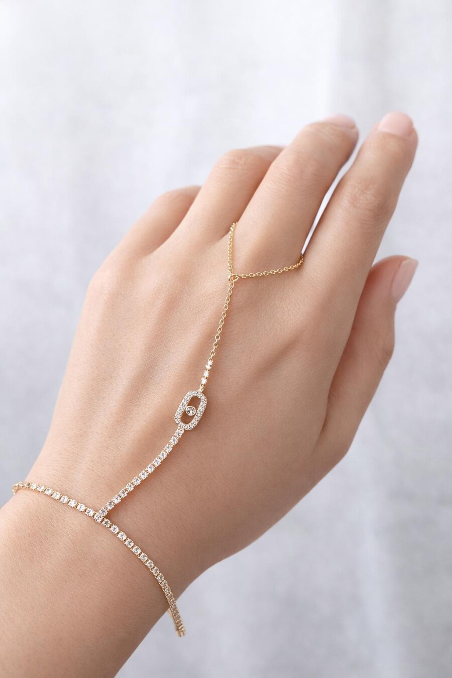 Gold Renk Baget Taş Detaylı Şahmeran 84