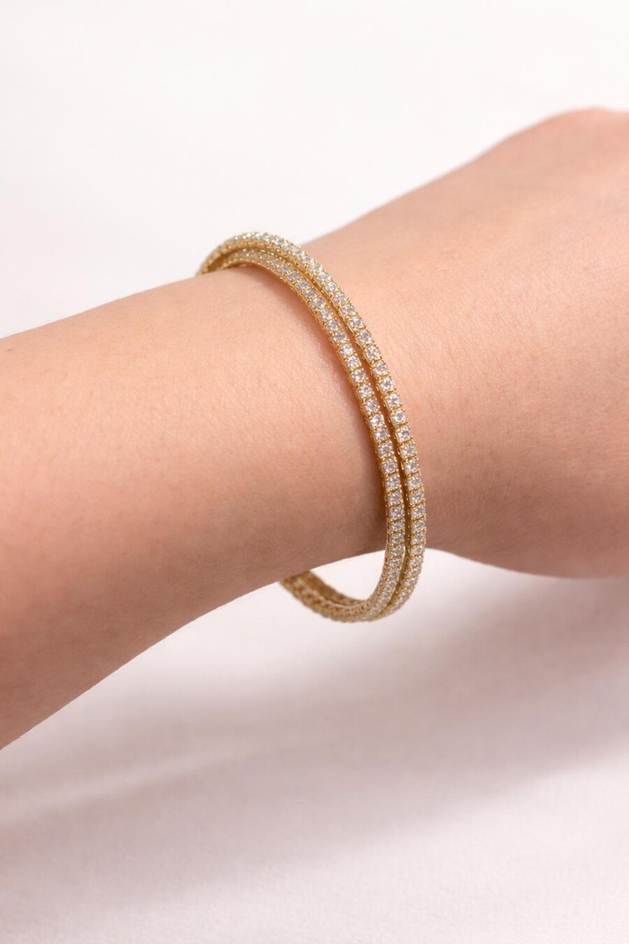 Taşlı Gold Renk Kelepçe 68