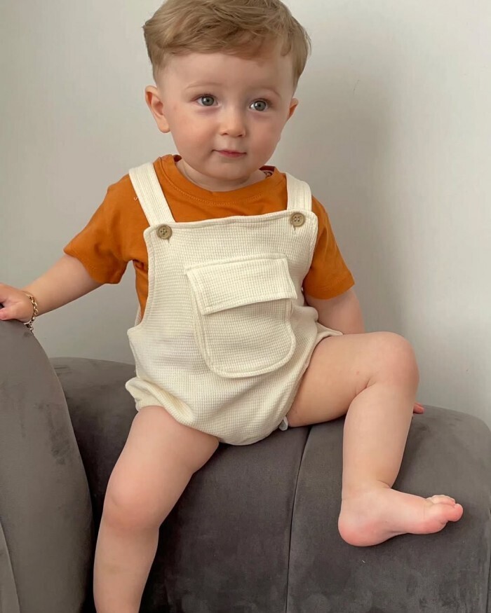 Çıtçıtlı Body Zıbın Pamuklu Cepli 2li Günlük Erkek Bebek Salopet Tulum