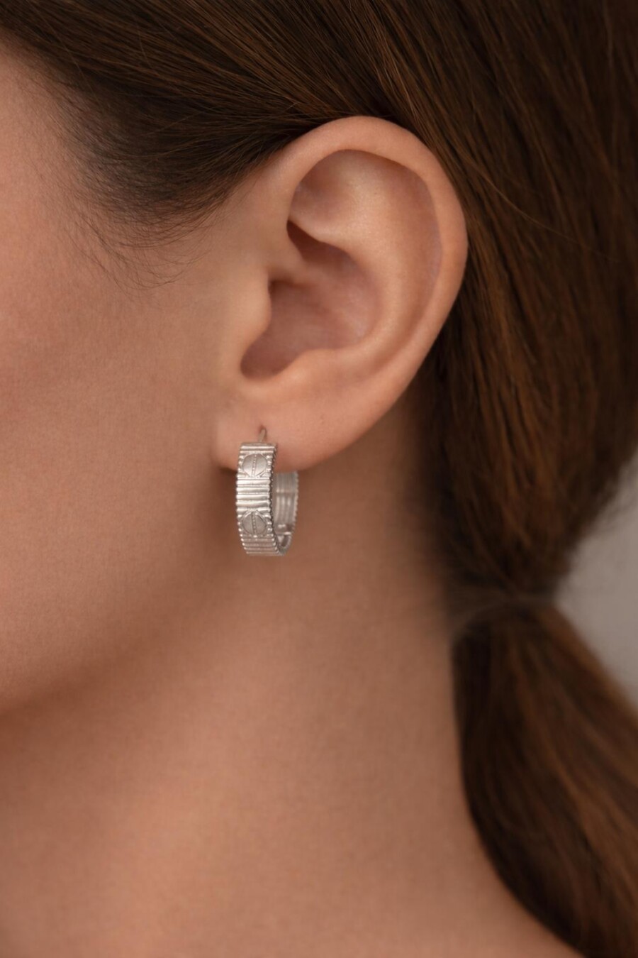 Gümüş Renk Mini Halka Küpe 51