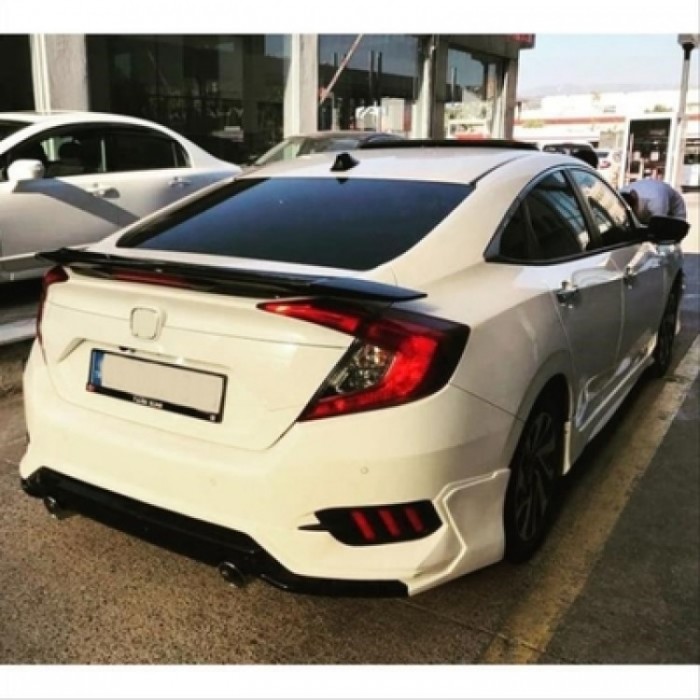 HONDA CIVIC FC5 2016-2020 IÇIN UYUMLU TURBO SPOILER ISIKSIZ (BOYASIZ) | Çocuk Giyim Evi