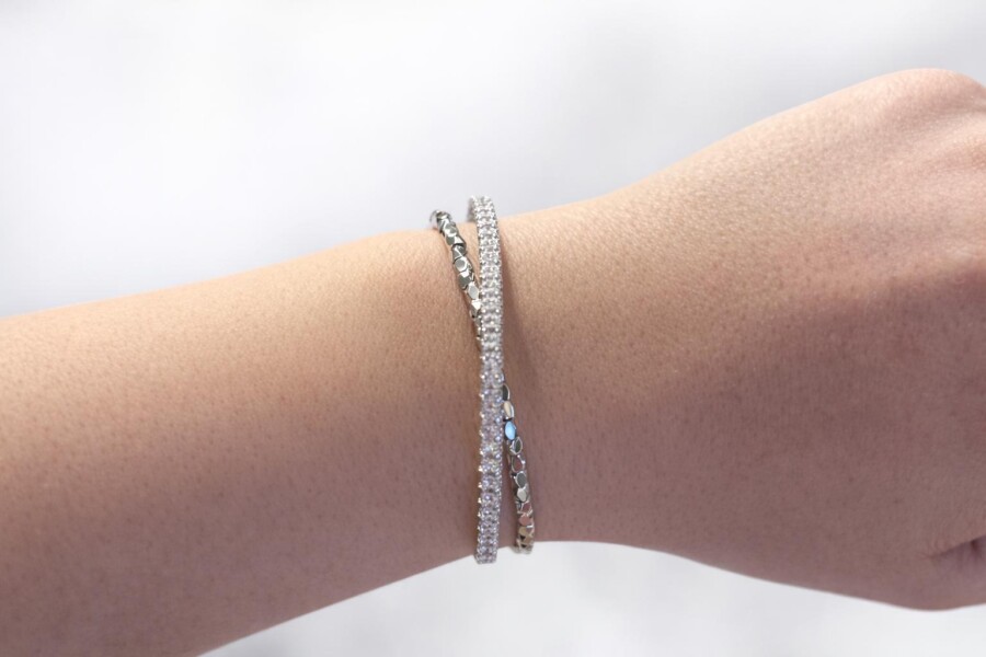 Gümüş Renk İkili Görünüm Kelepçe 70