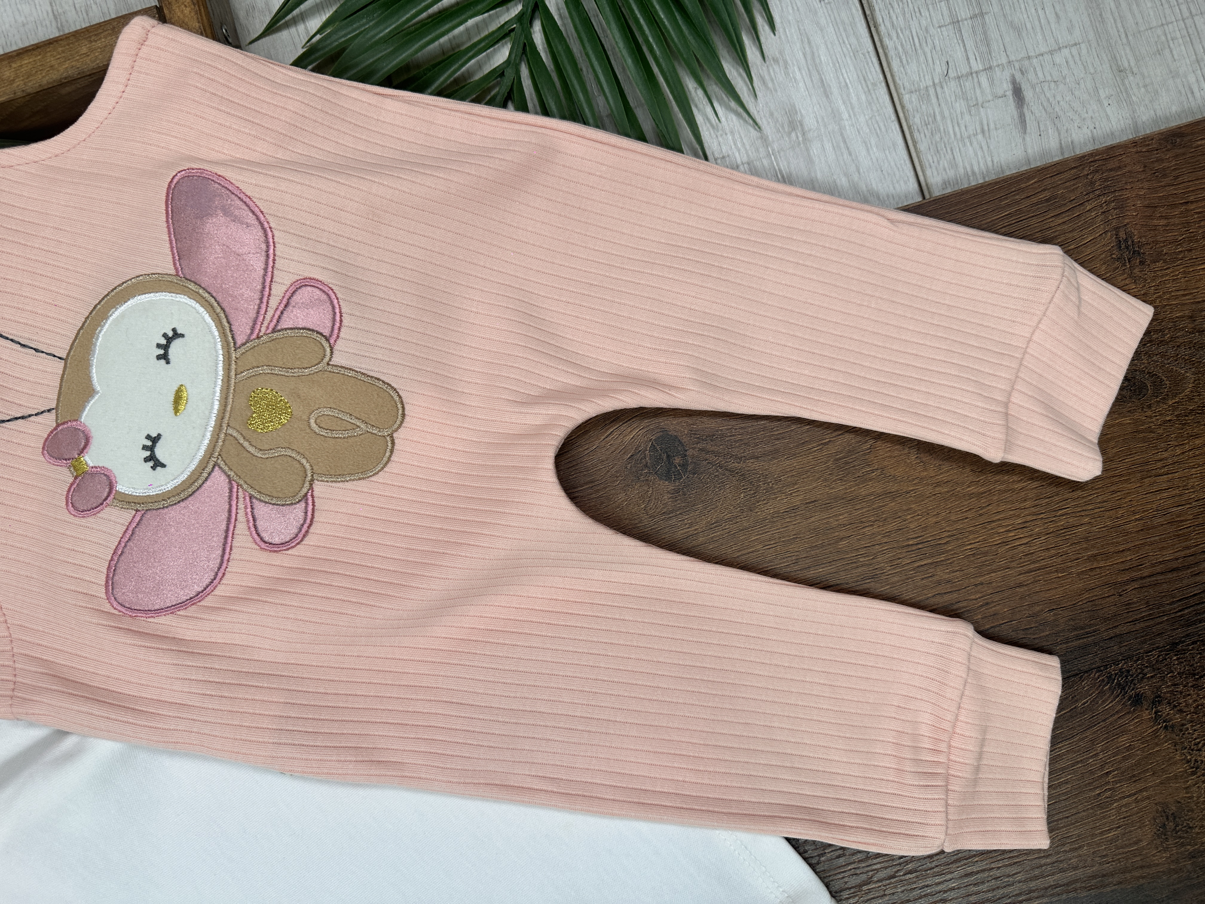 Pembe Renk Kız Bebek & Çocuk Pamuklu 2 Parça Tulum