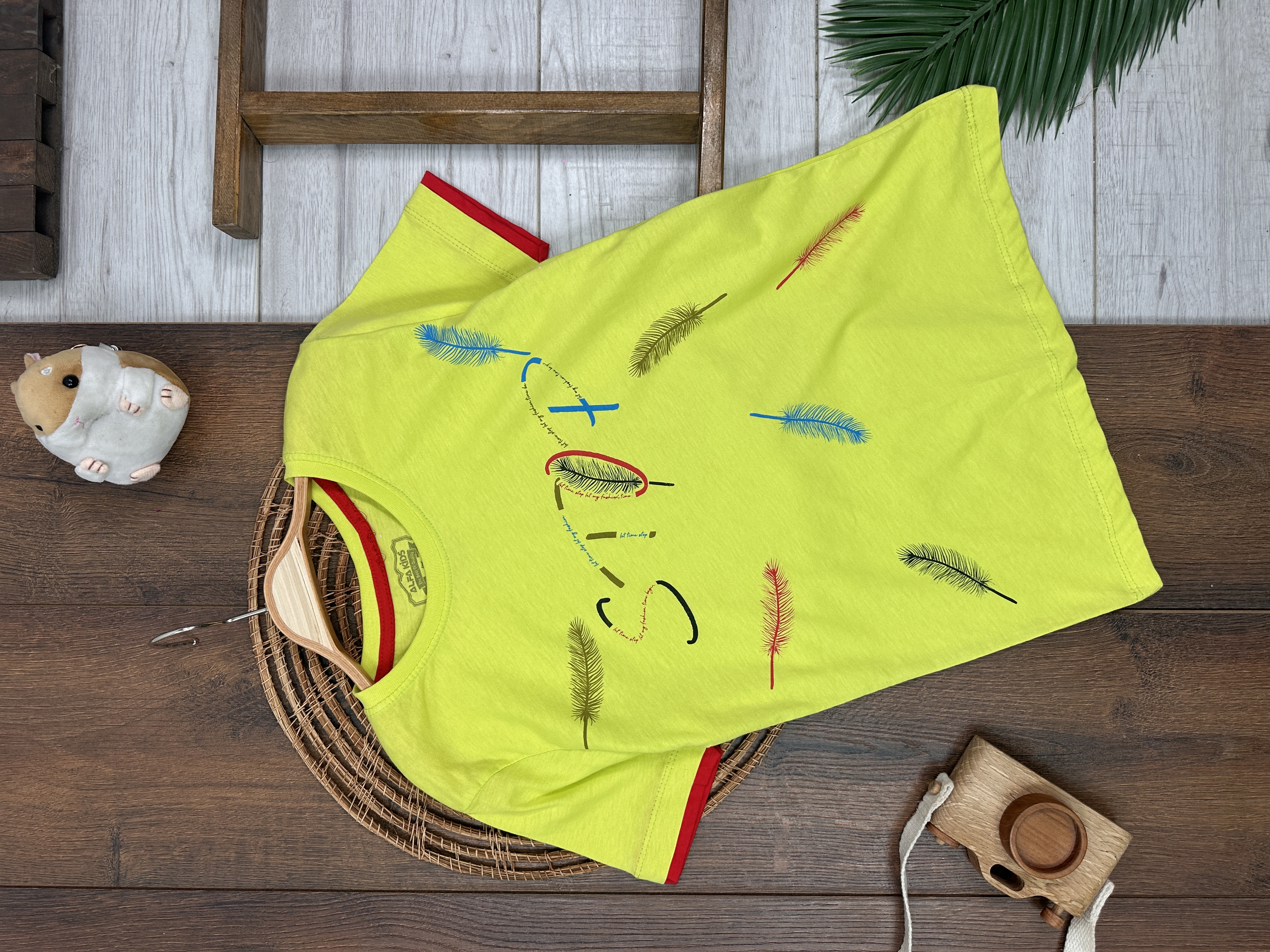 YEŞİL KISA KOLLU ERKEK PAMUKLU ÇOCUK & BEBEK TSHIRT