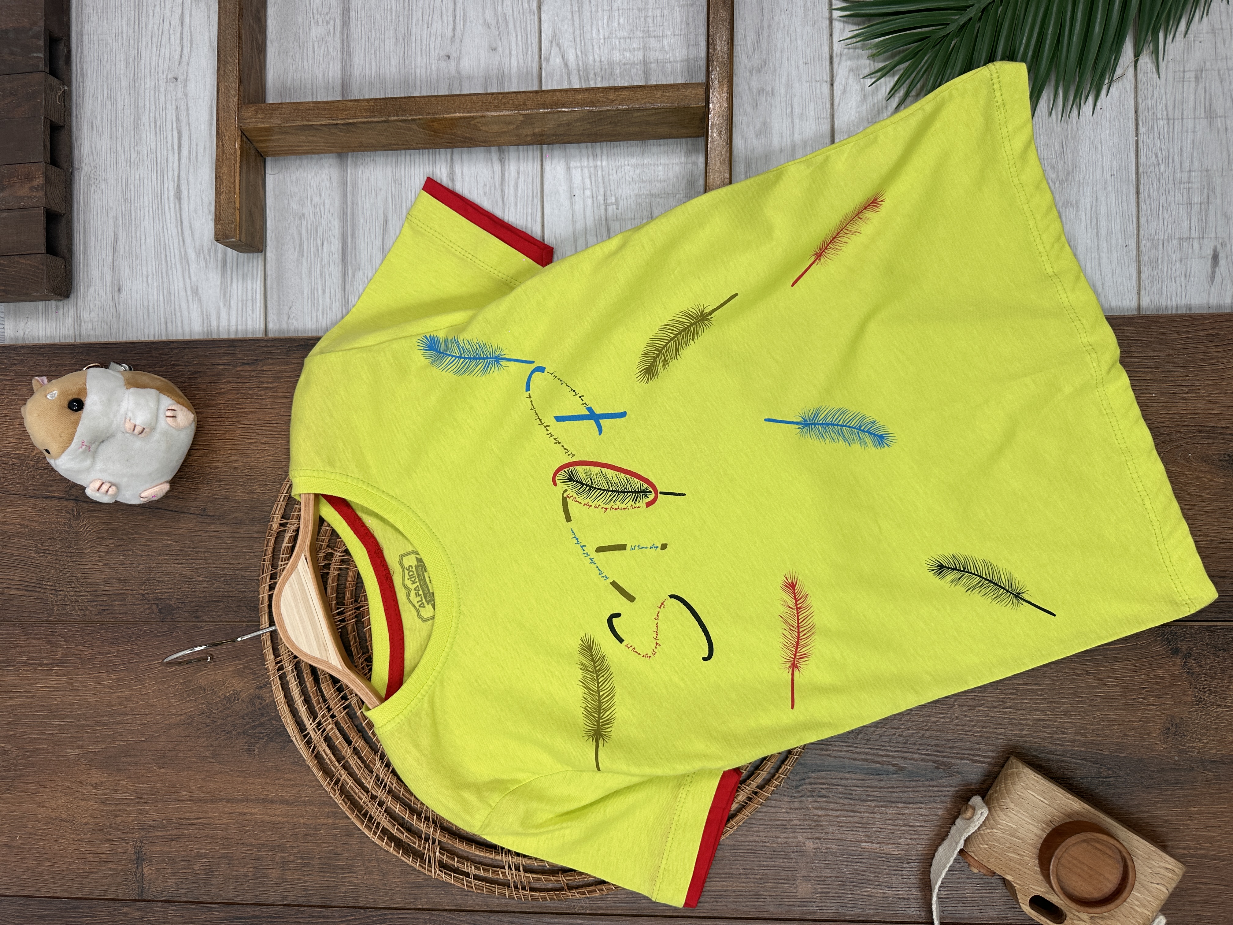 YEŞİL KISA KOLLU ERKEK PAMUKLU ÇOCUK & BEBEK TSHIRT