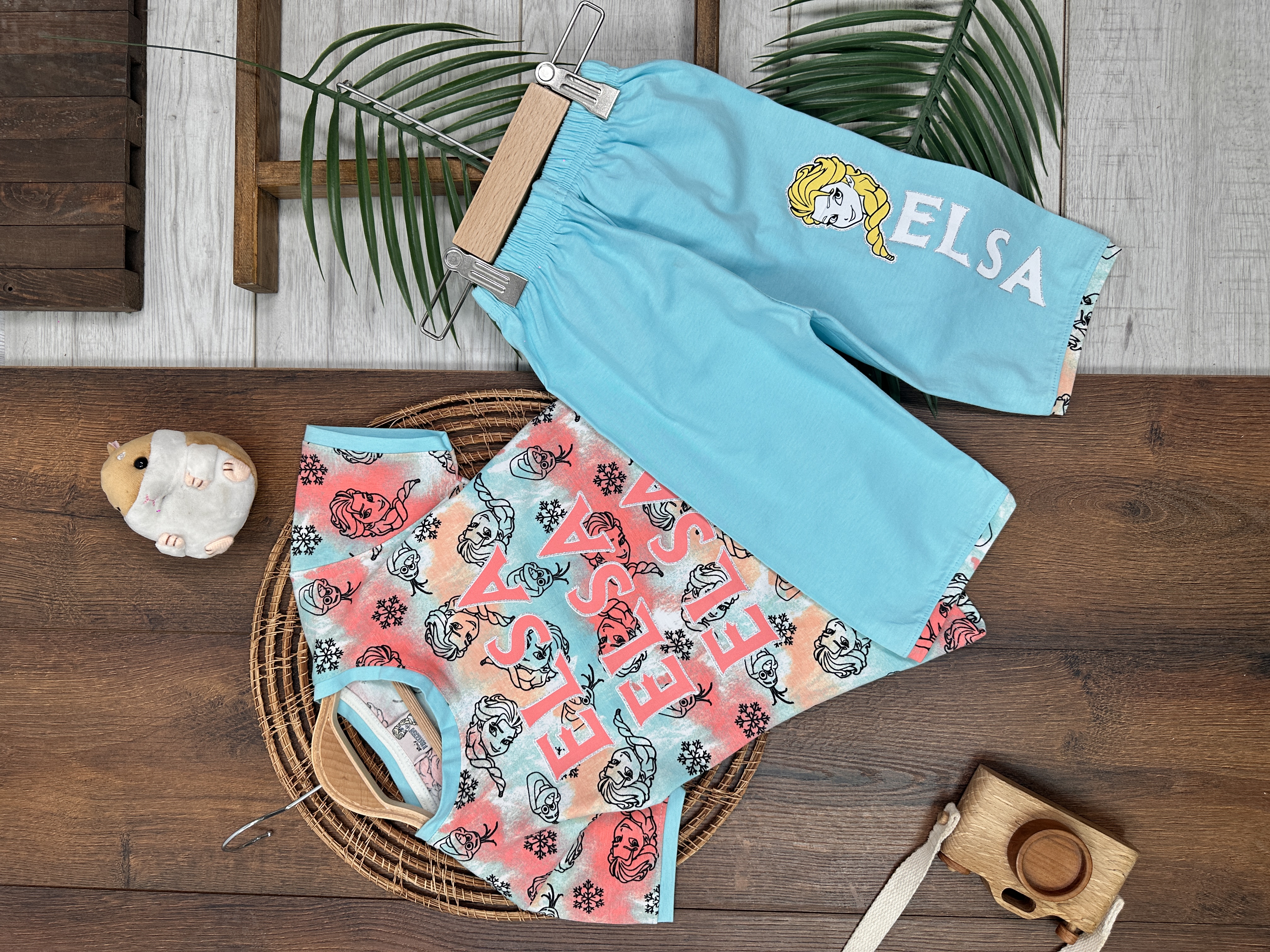 MAVI RENK  KISA  KOLLU BİSİKLET YAKA BELİ LASTİKLİ 2 PARÇA KIZ  BEBEK ALT ÜST TAKIM