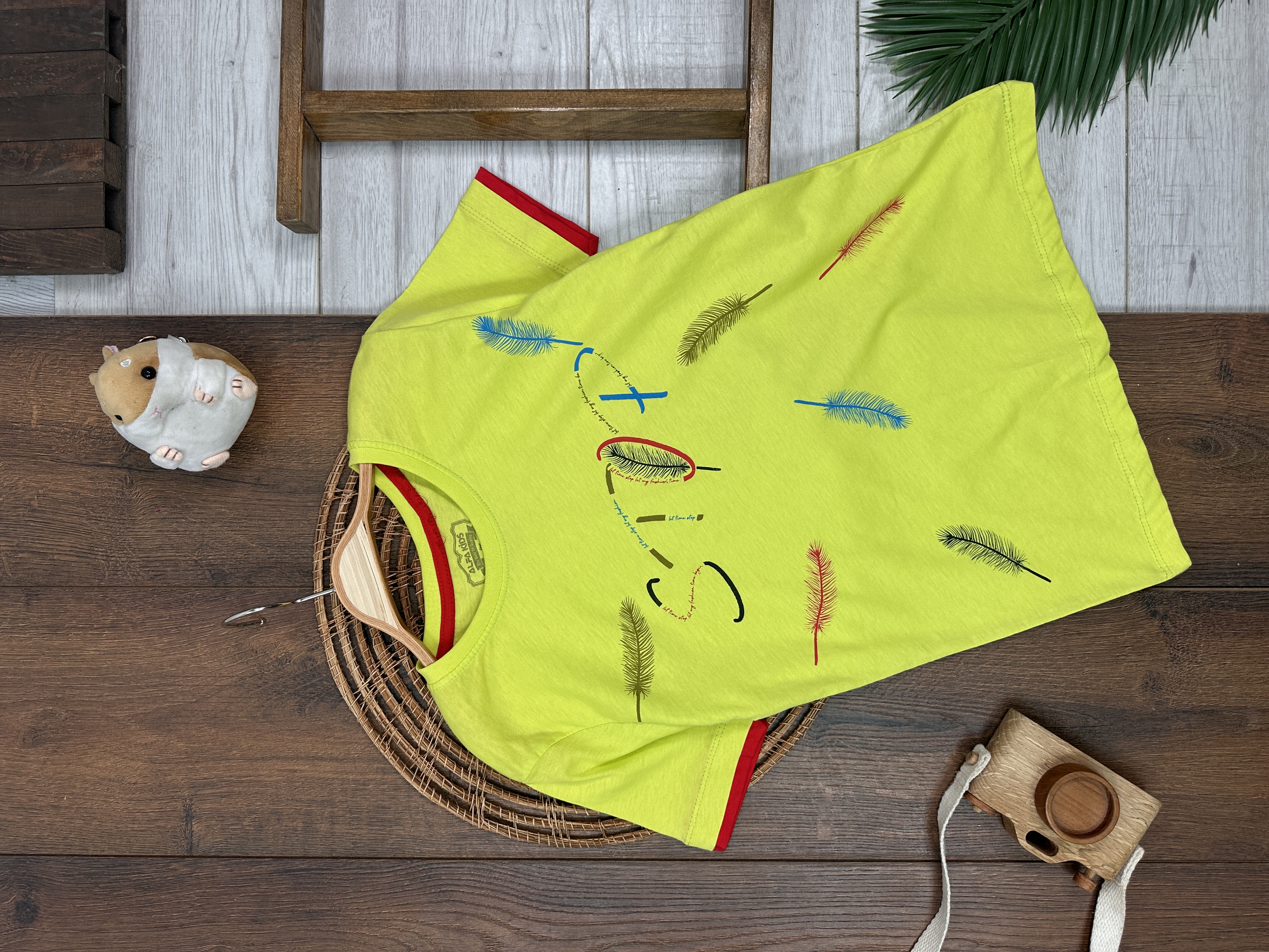 YEŞİL KISA KOLLU ERKEK PAMUKLU ÇOCUK & BEBEK TSHIRT