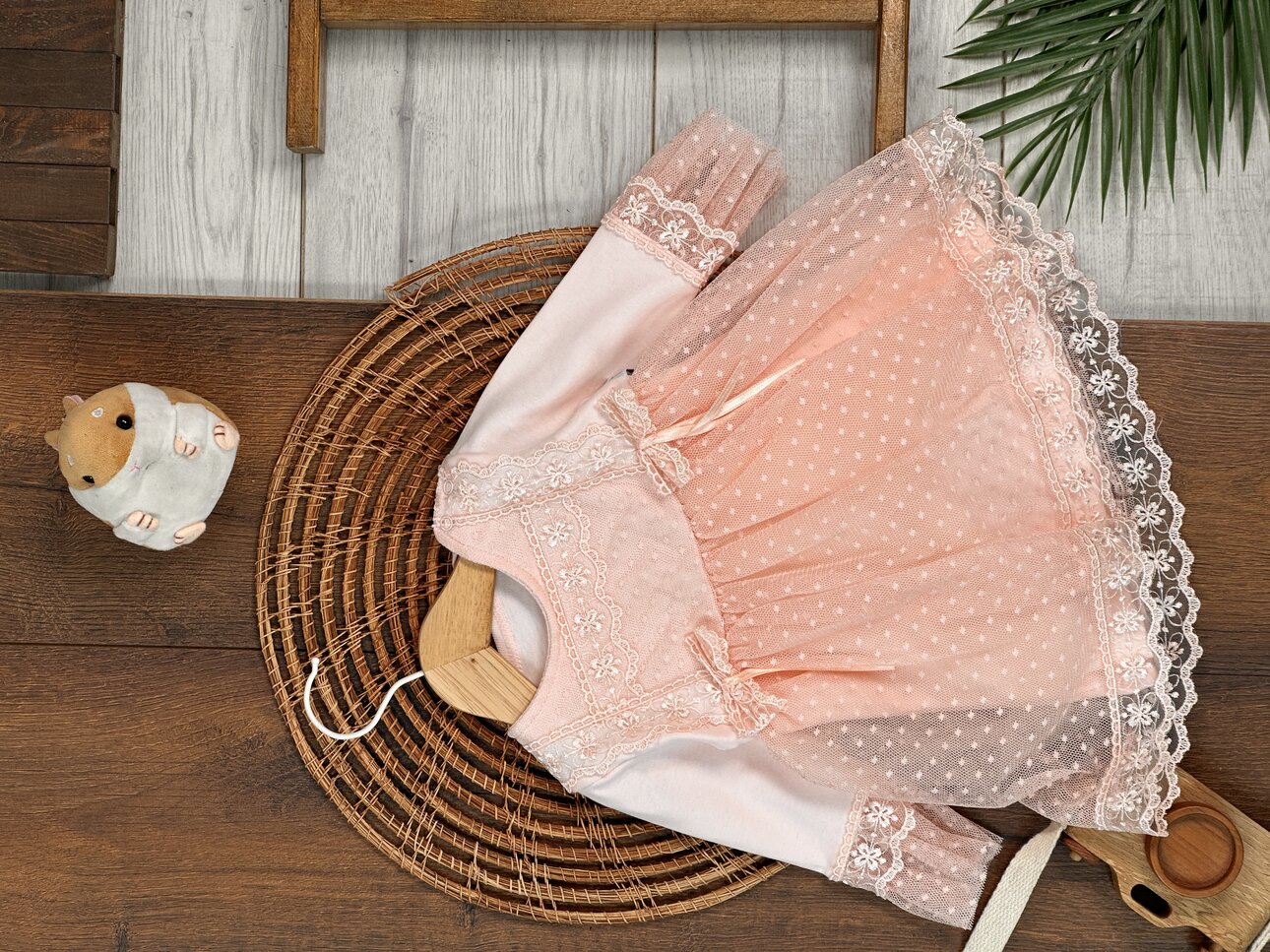 Yazlık Pamuklu Dantel Detaylı Kız Çocuk Elbise
