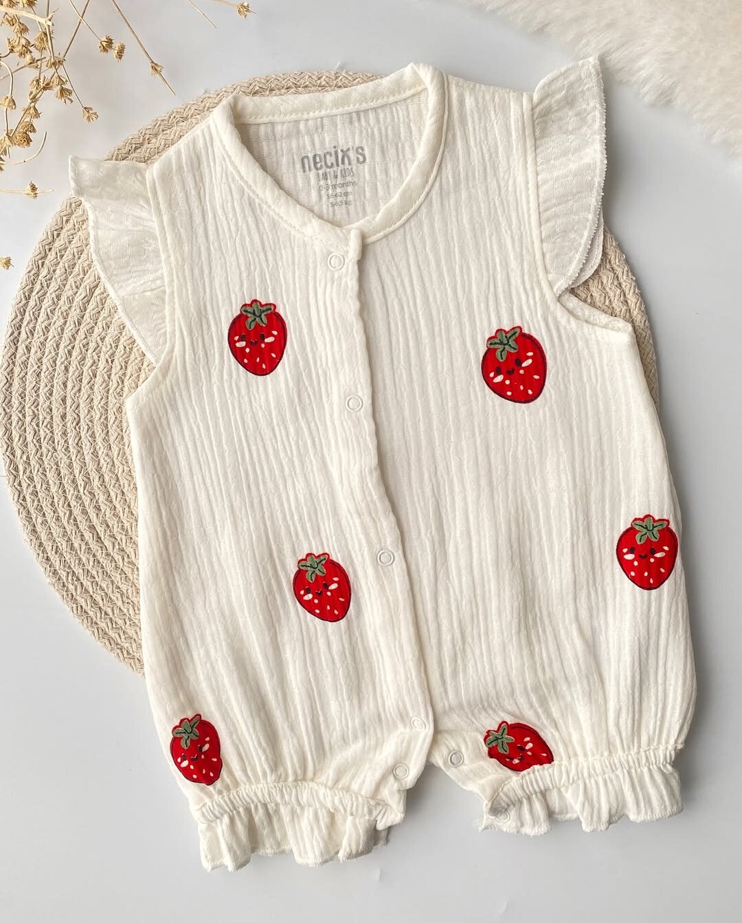 3lu Muslin Kız Bebek Tulum Set