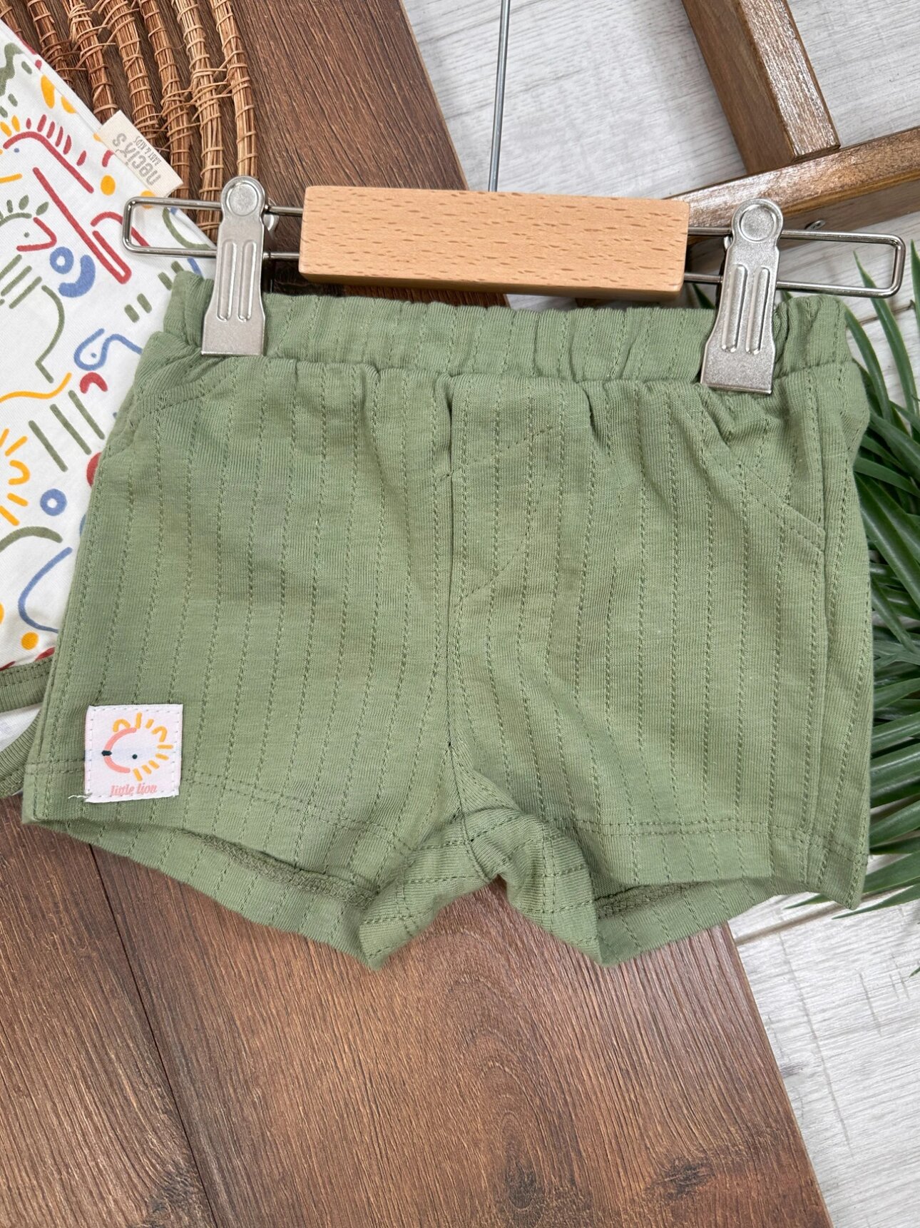 Yazlık Pamuklu Hayvan Desenli Polo Yaka Erkek Bebek 2li Takım