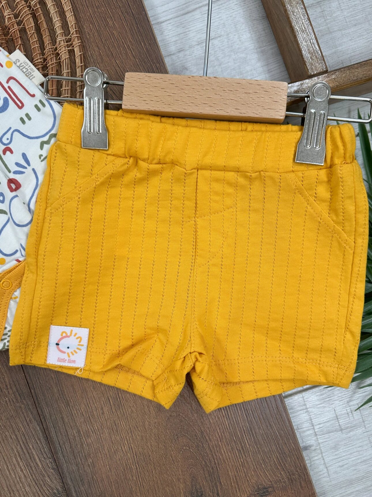 Yazlık Pamuklu Desenli Polo Yaka Erkek Bebek 2li Takım