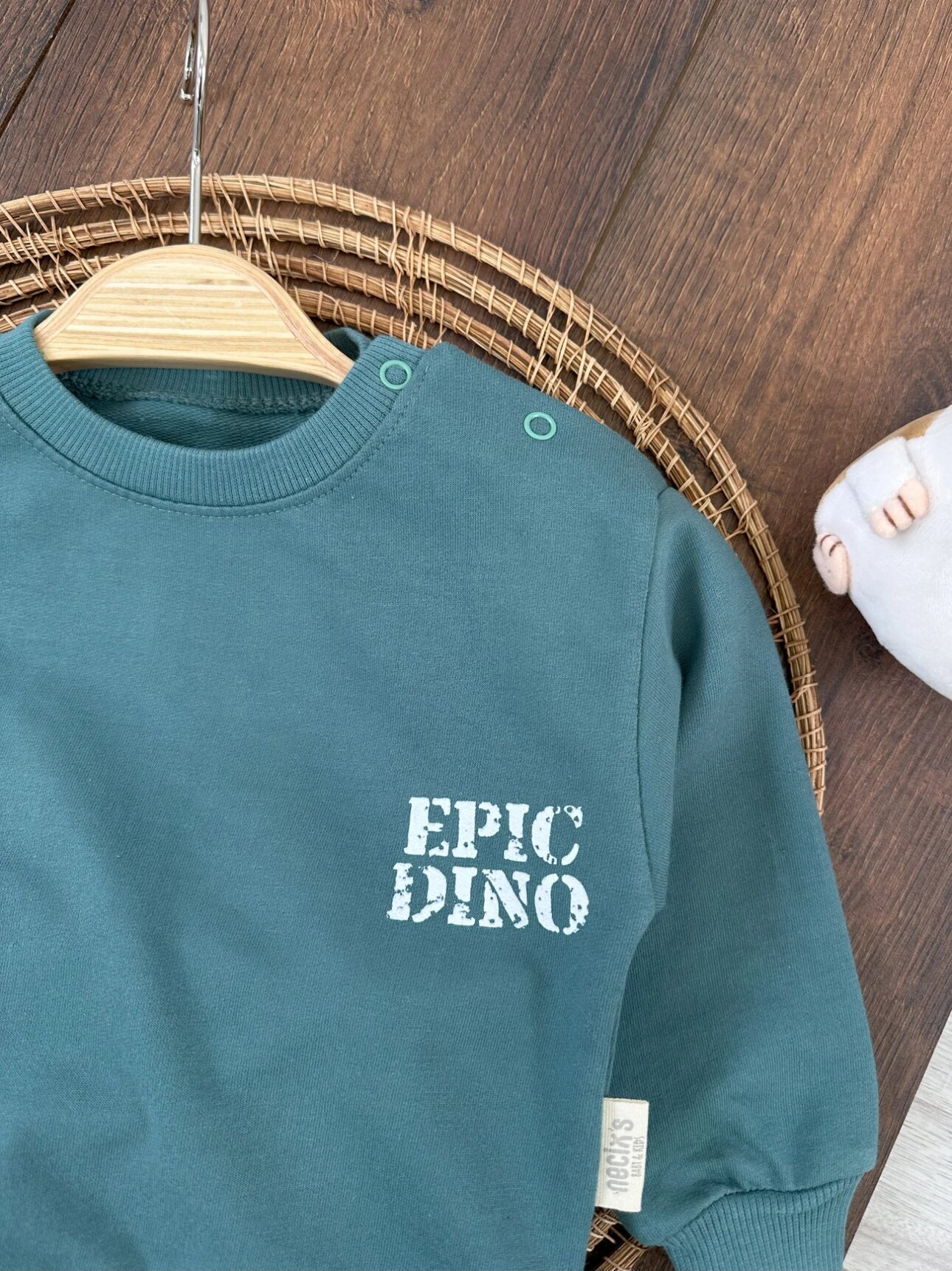 Pamuklu Mevsimlik Omuzdan Çıtçıtlı 2li Erkek Bebek Takım