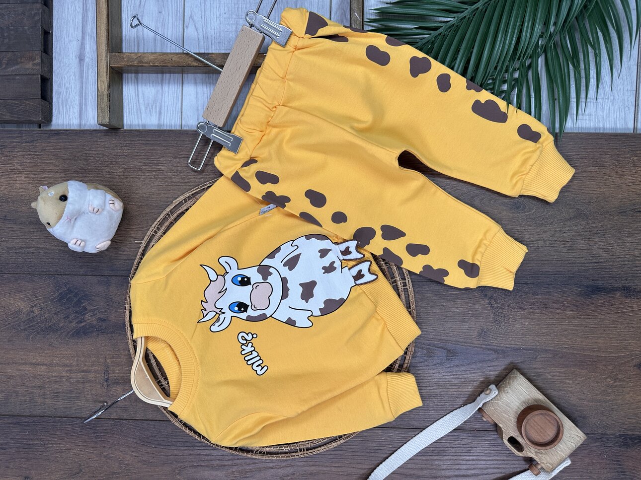 Pamuklu Mevsimlik Bisiklet Yaka 2li Unisex Bebek Takım