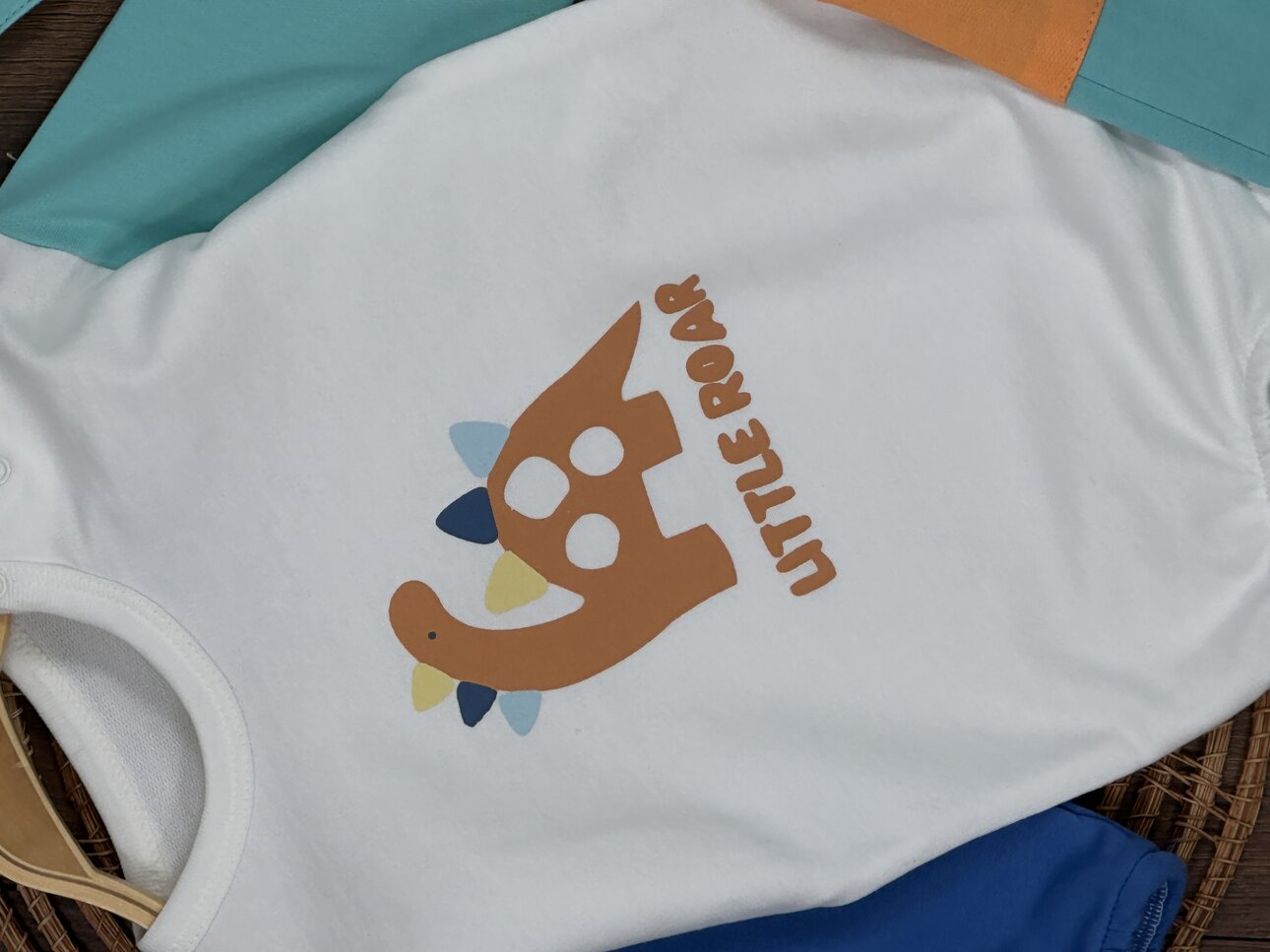 Pamuklu Dinazor Desenli Uzun Kollu 3lu Erkek Bebek Takım