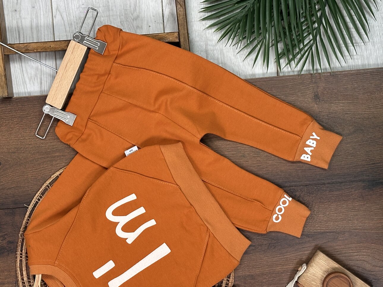 Pamuklu Mevsimlik Bisiklet Yaka 2li Unisex Bebek Takım