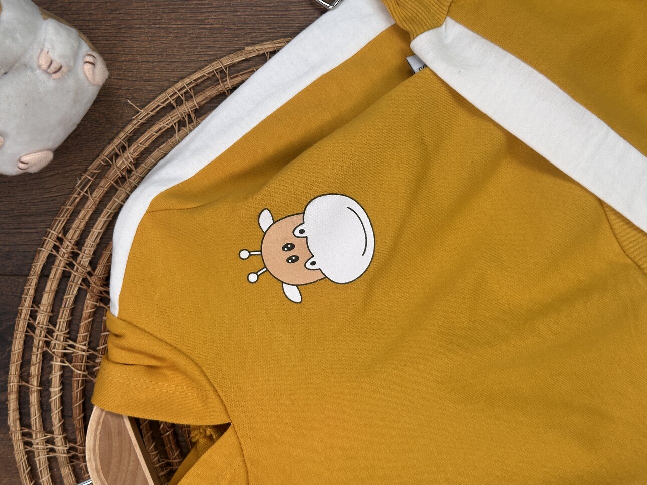 Pamuklu Kapüşonlu Erkek Bebek 2li Takım