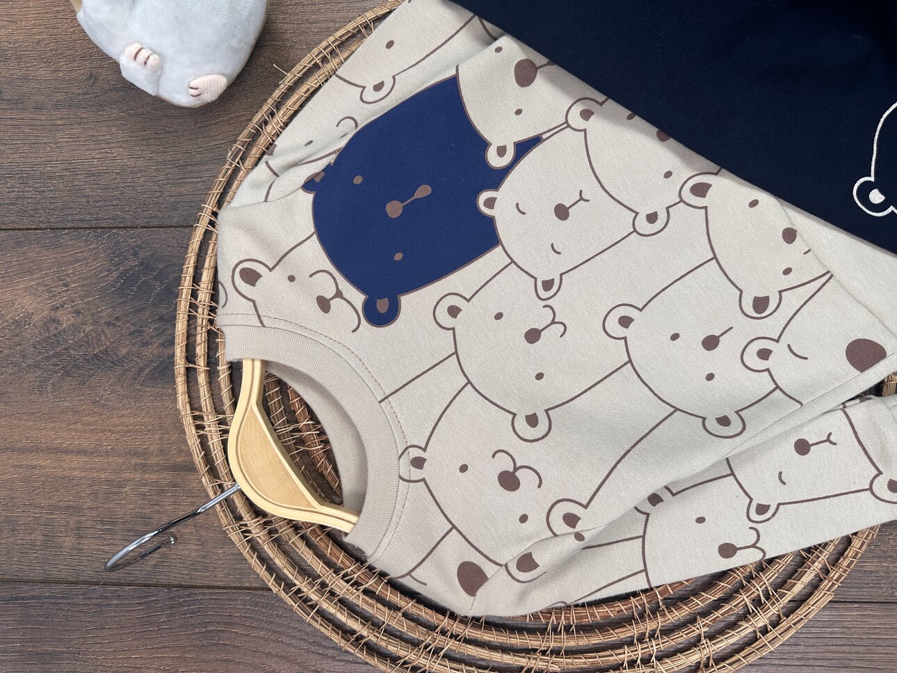 Pamuklu Mevsimlik Bisiklet Yaka 2li Unisex Bebek Takım