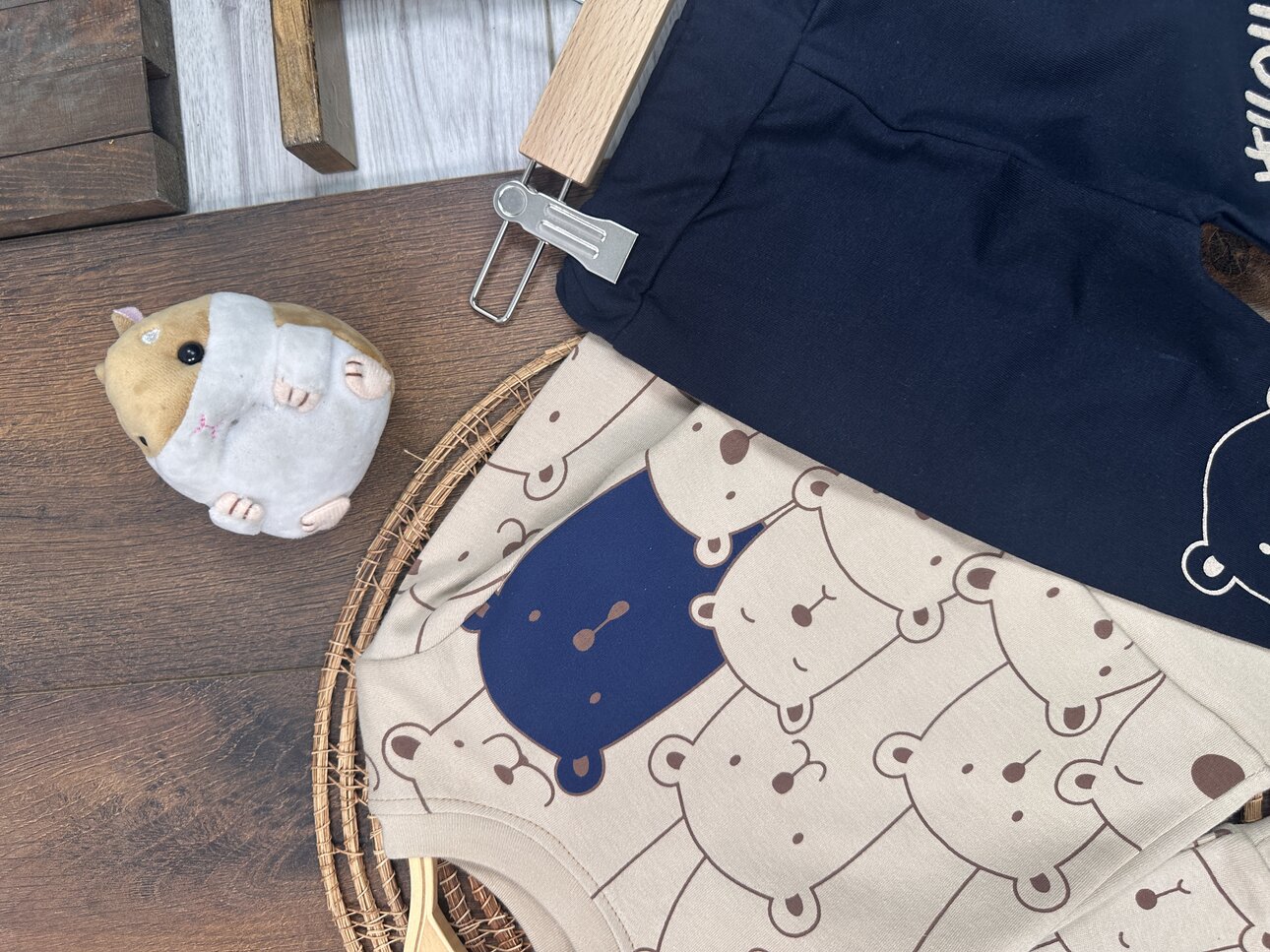 Pamuklu Mevsimlik Bisiklet Yaka 2li Unisex Bebek Takım