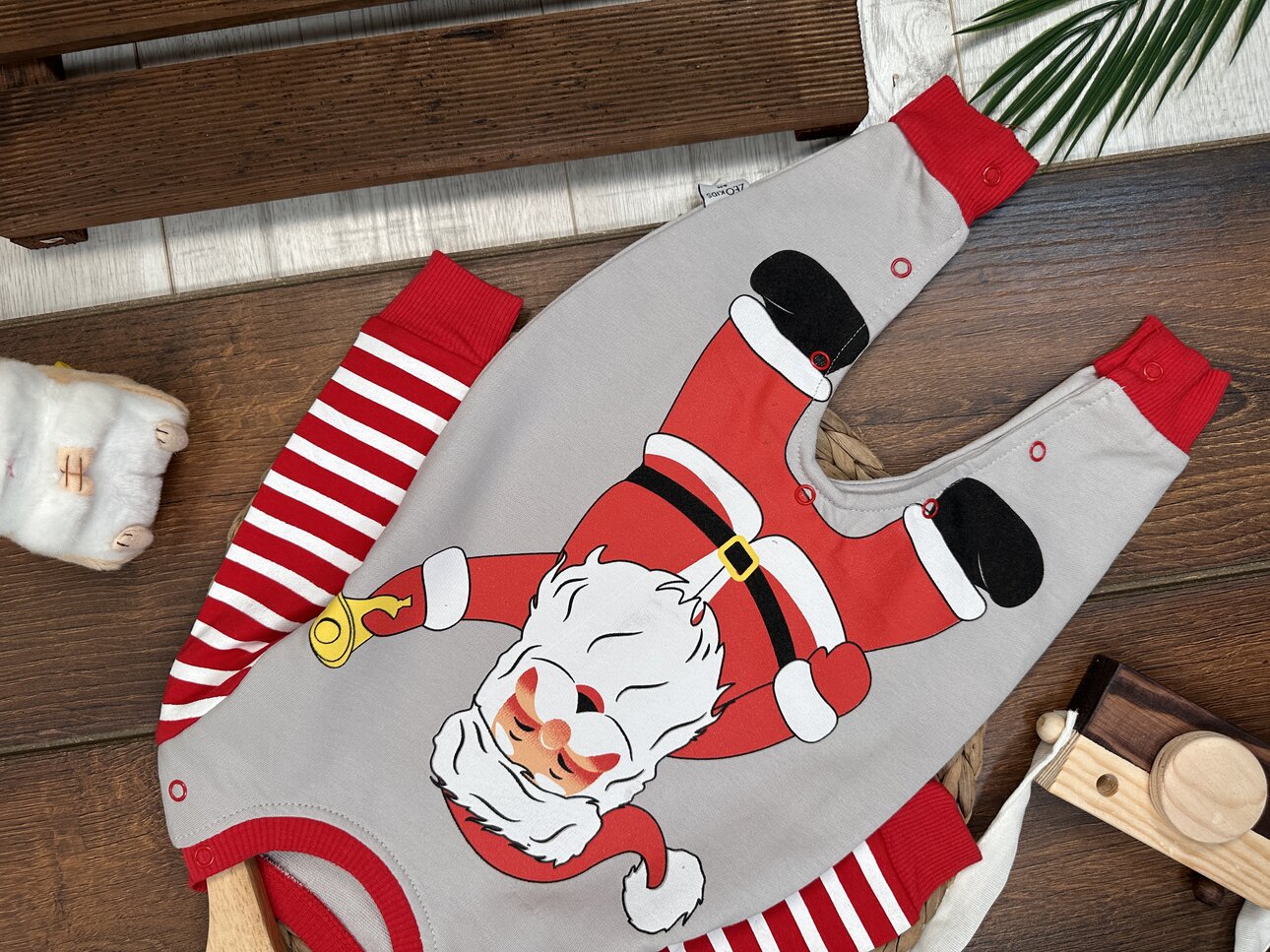 Noel Baba Yılbaşı Detaylı Unisex Tulum