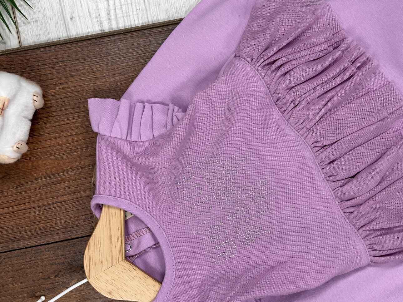 Pamuklu Tütü Detaylı Uzun Kollu Kız Bebek Tulum