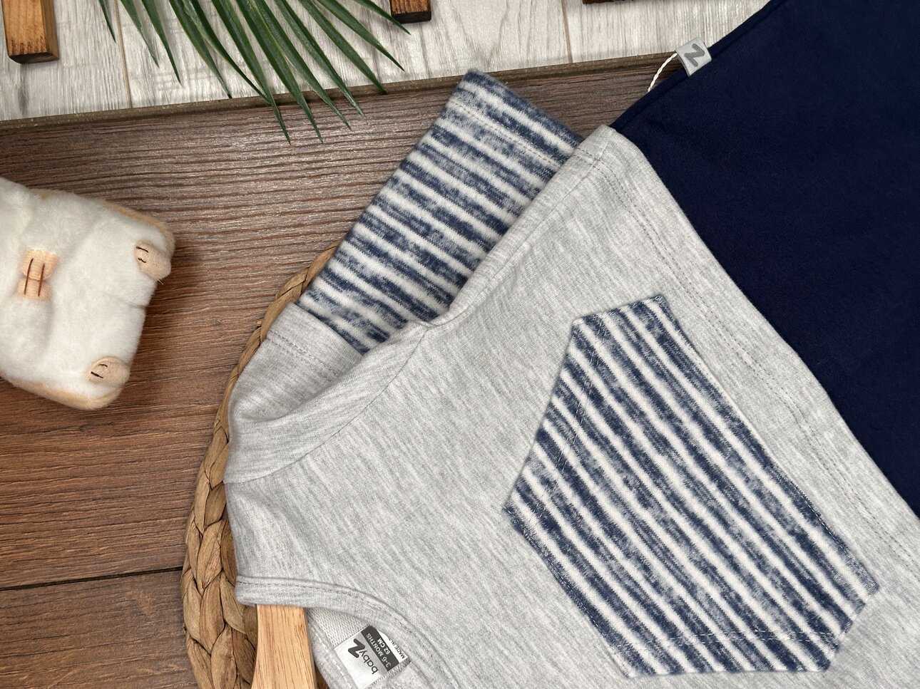 Pamuklu Kanguru Cepli Çıt çıt Detaylı Erkek Bebek Tulum