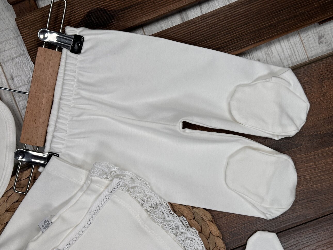 Pamuklu Dantel Detaylı 5li  Kız Bebek Hastane Çıkışı