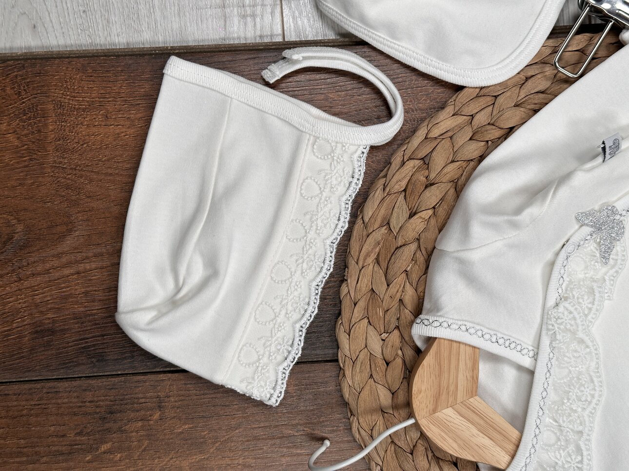 Pamuklu Dantel Detaylı 5li  Kız Bebek Hastane Çıkışı