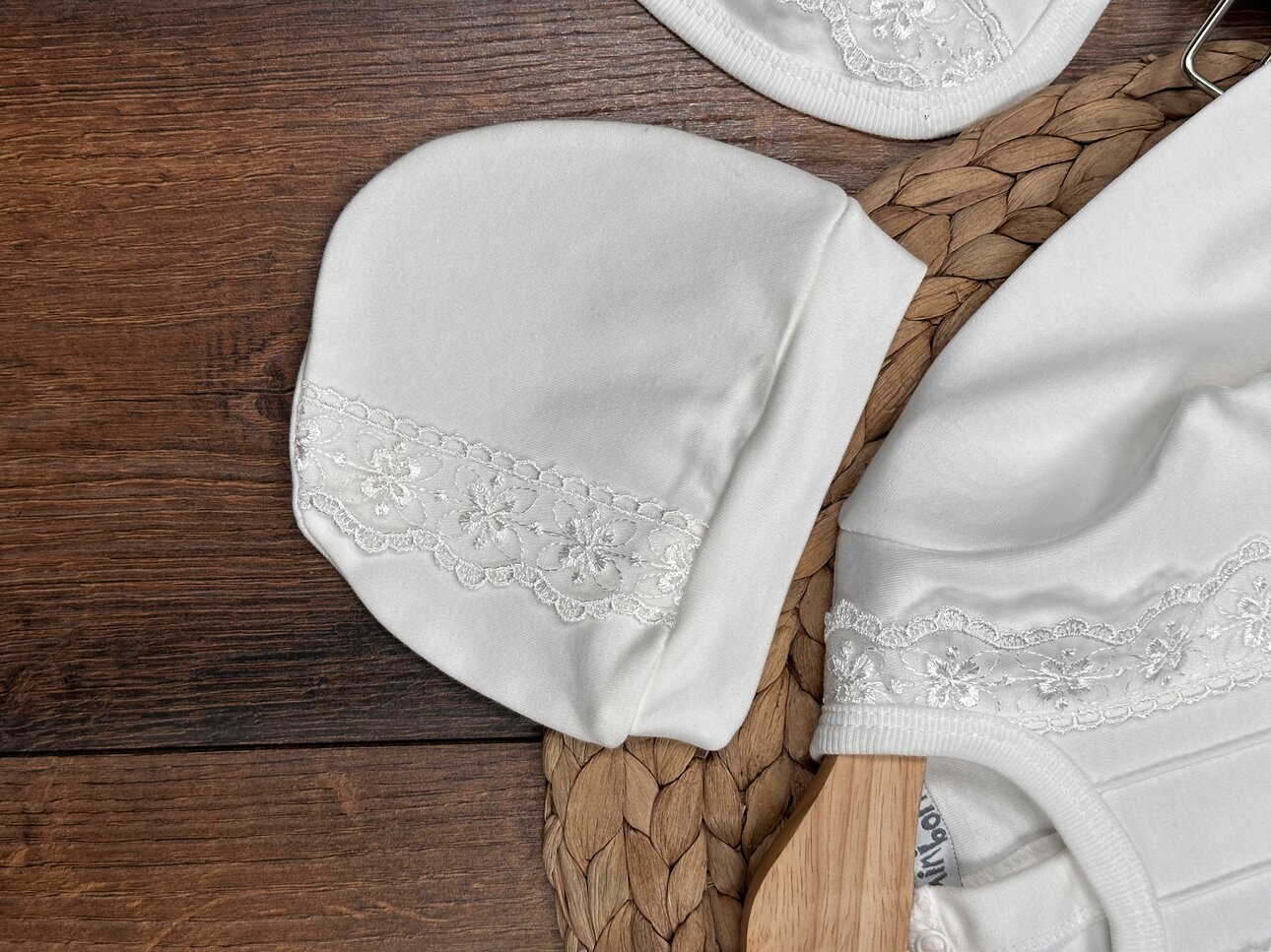 Pamuklu Dantel Detaylı 5li  Kız Bebek Hastane Çıkışı