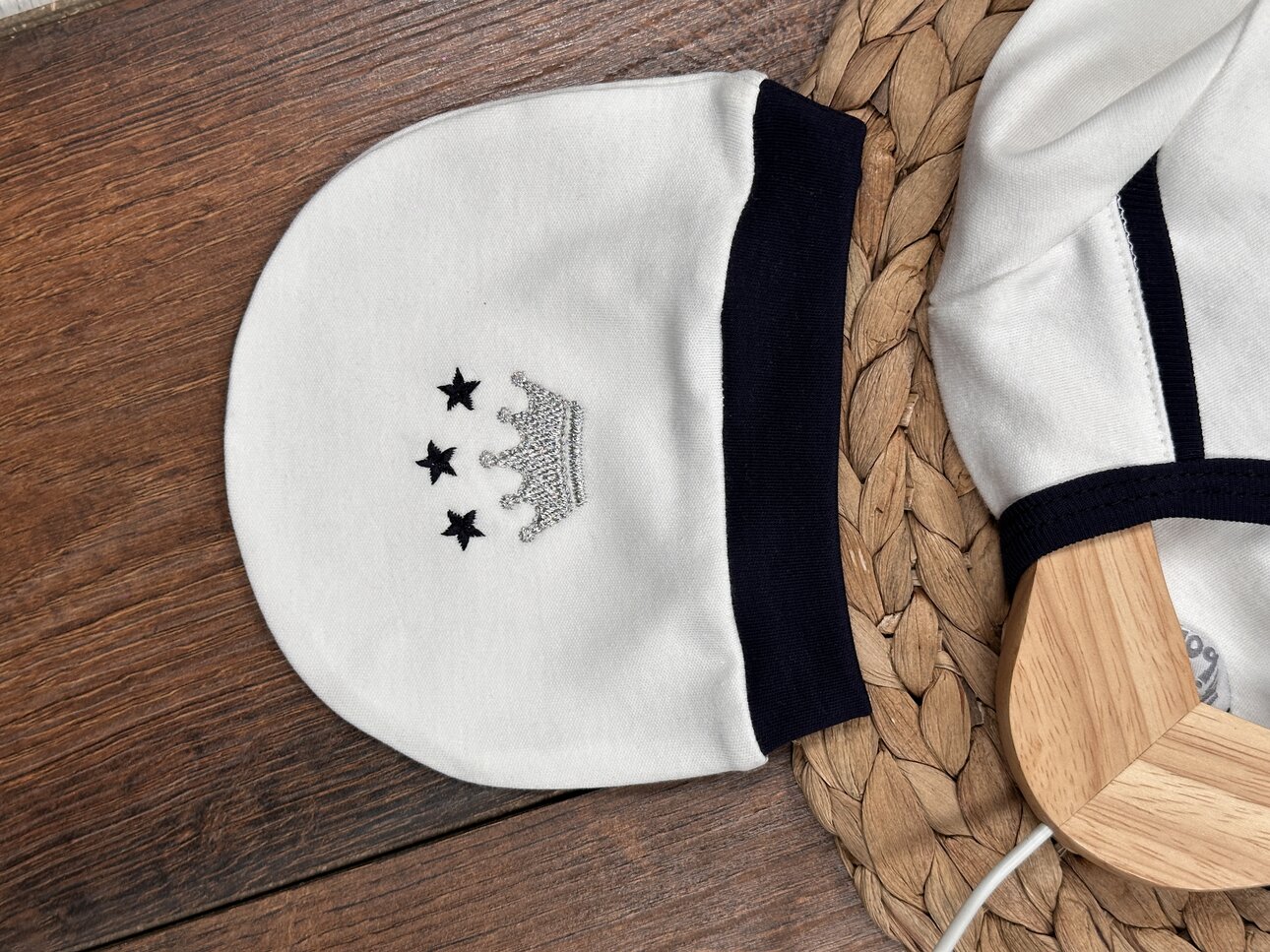 Pamuklu Taç Desenli 5li Erkek Bebek Takım