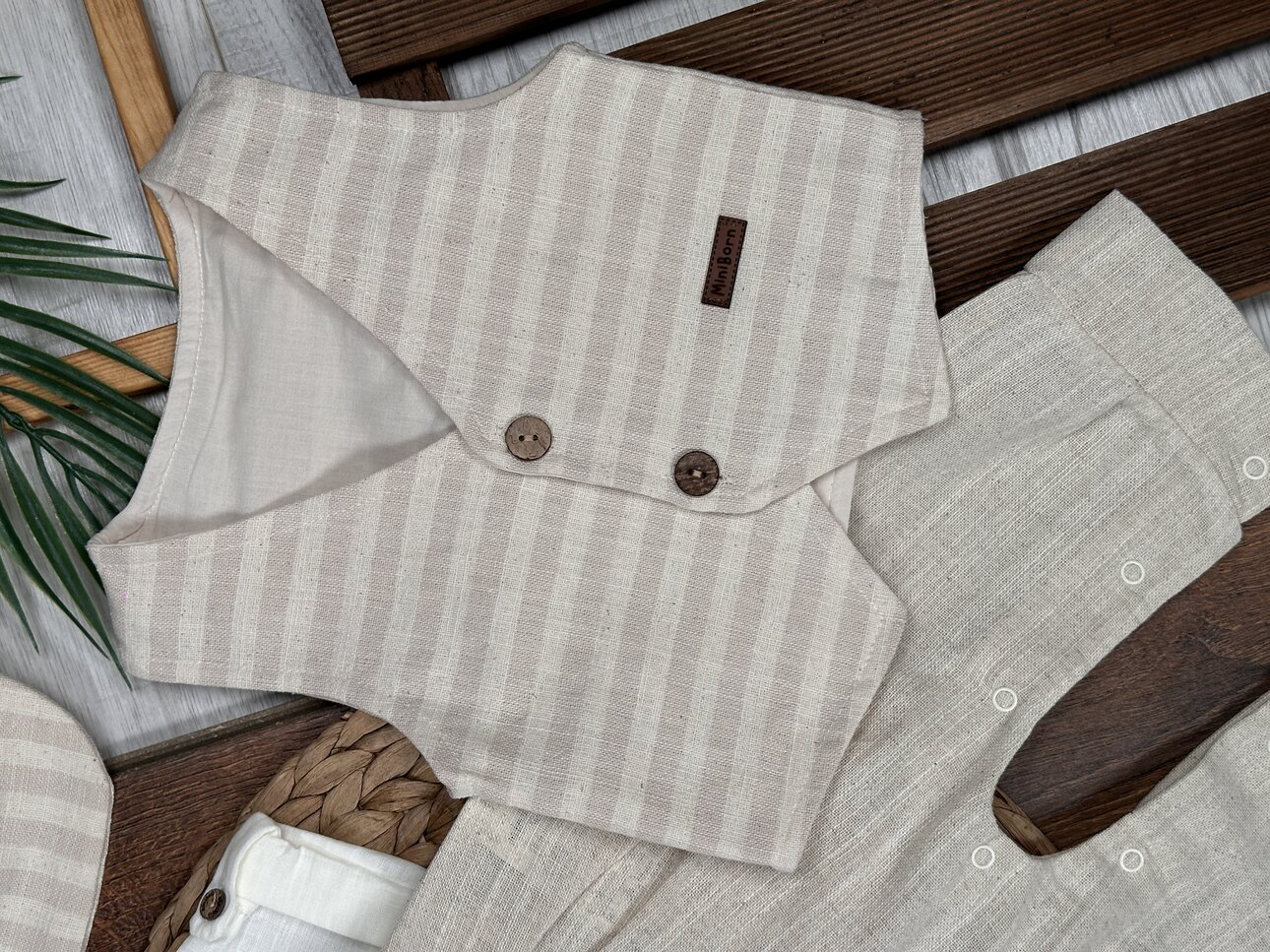 Pamuklu Sevimli Ayıcık Desenli  3lü Erkek Bebek  Takım