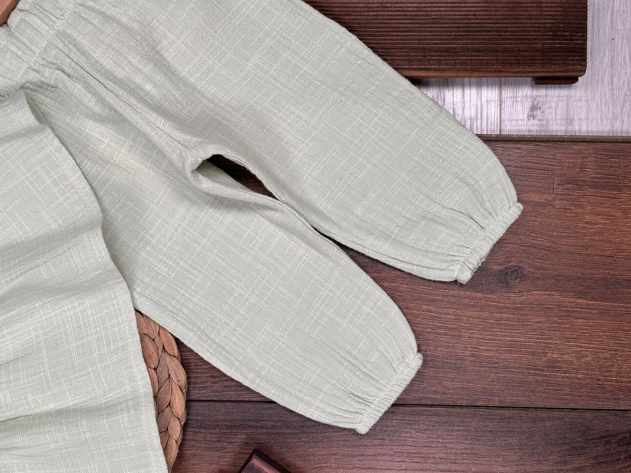 Organik Çiçek Desenli Müslin 3lü Kız Bebek Takım