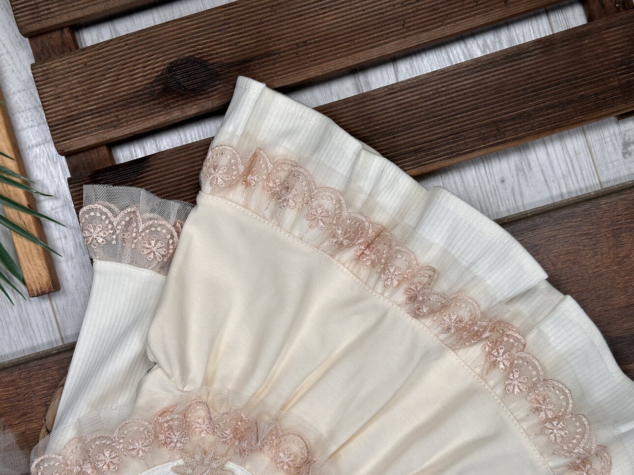 Pamuklu Dantel Detaylı Kız 2li Bebek Takım