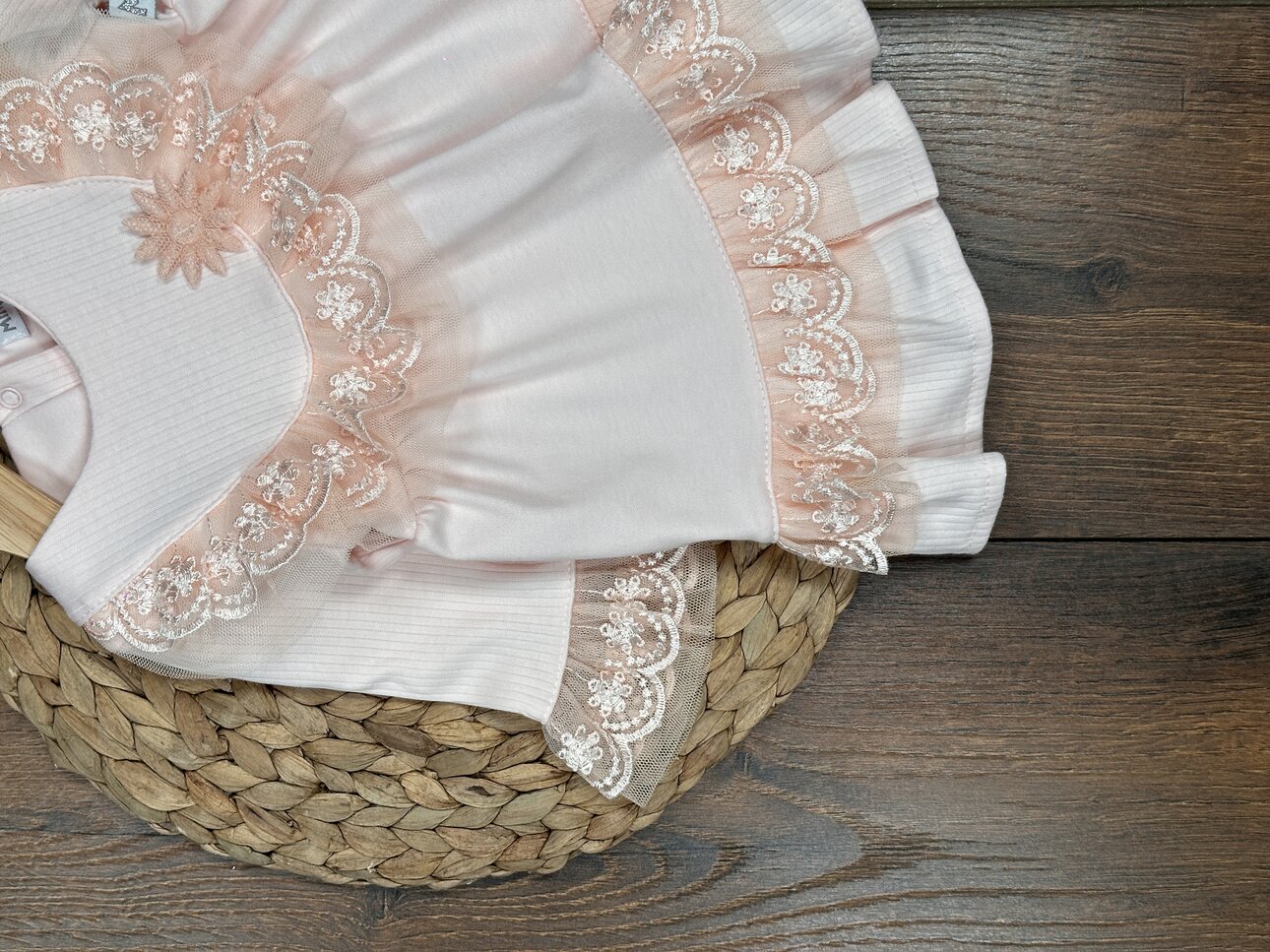 Pamuklu Dantel Detaylı Kız 2li Bebek Takım