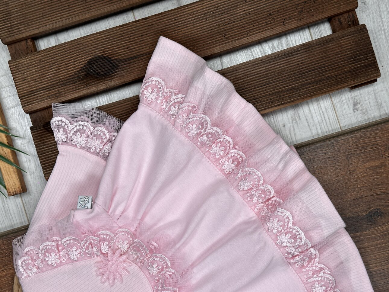 Pamuklu Dantel Detaylı Kız 2li Bebek Takım