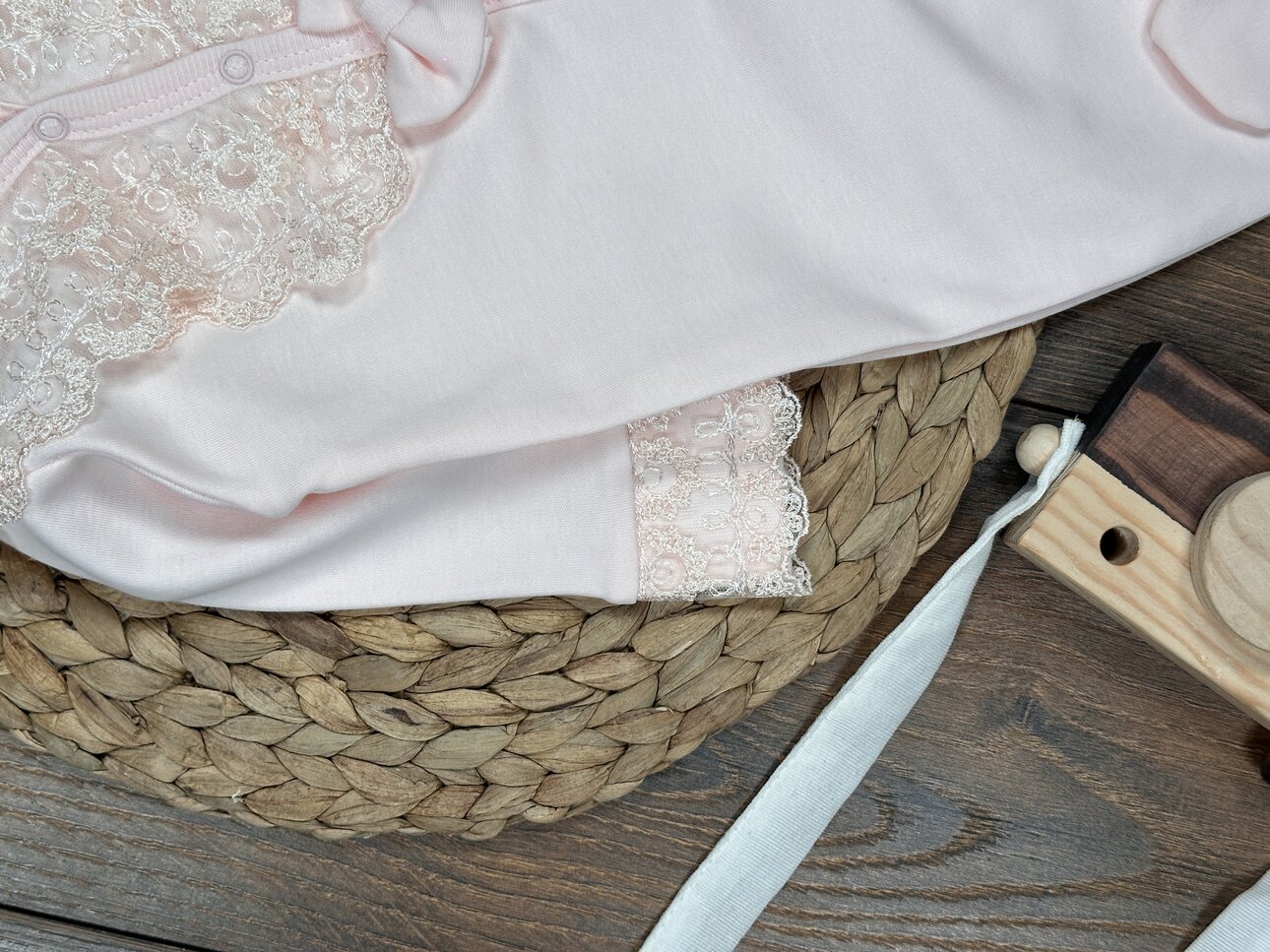 Pamuklu Dantel Detaylı Bandanalı 2 li Tulum Kız Bebek Takım