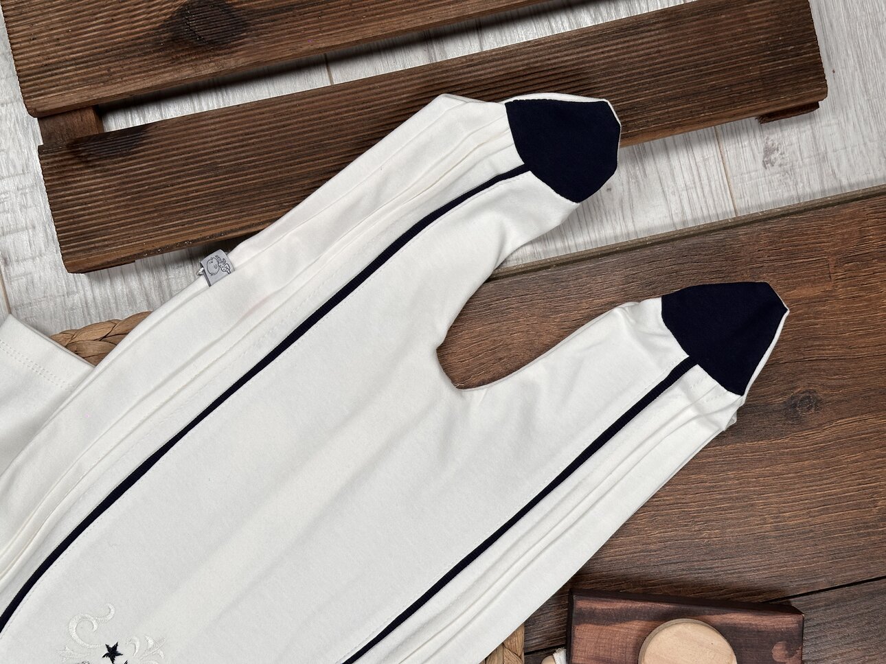 Pamuklu Taç Desenli Erkek Bebek 2li Takım