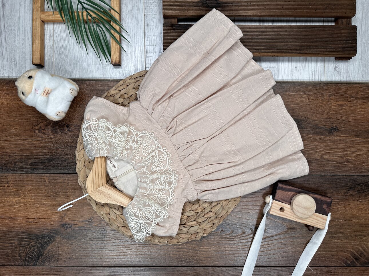 Organik Dantel Detaylı Kız Bebek 2li Takım