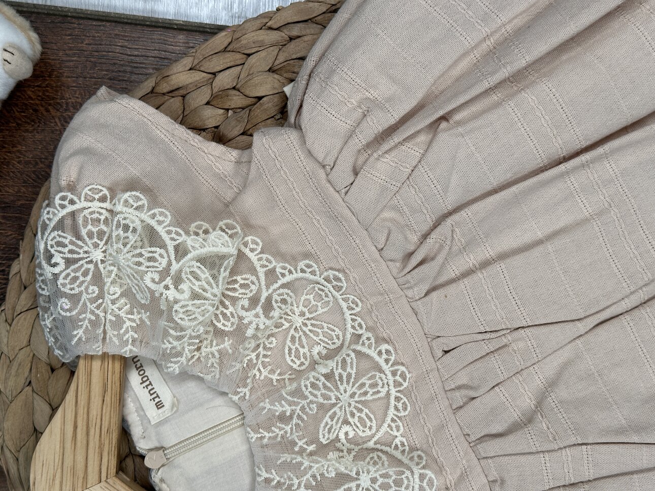 Organik Dantel Detaylı Kız Bebek 2li Takım