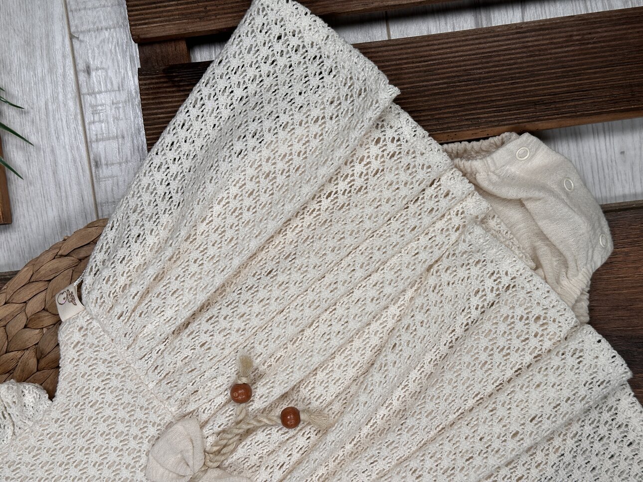 Organik Dantel Detaylı Kız Bebek 2li Takım