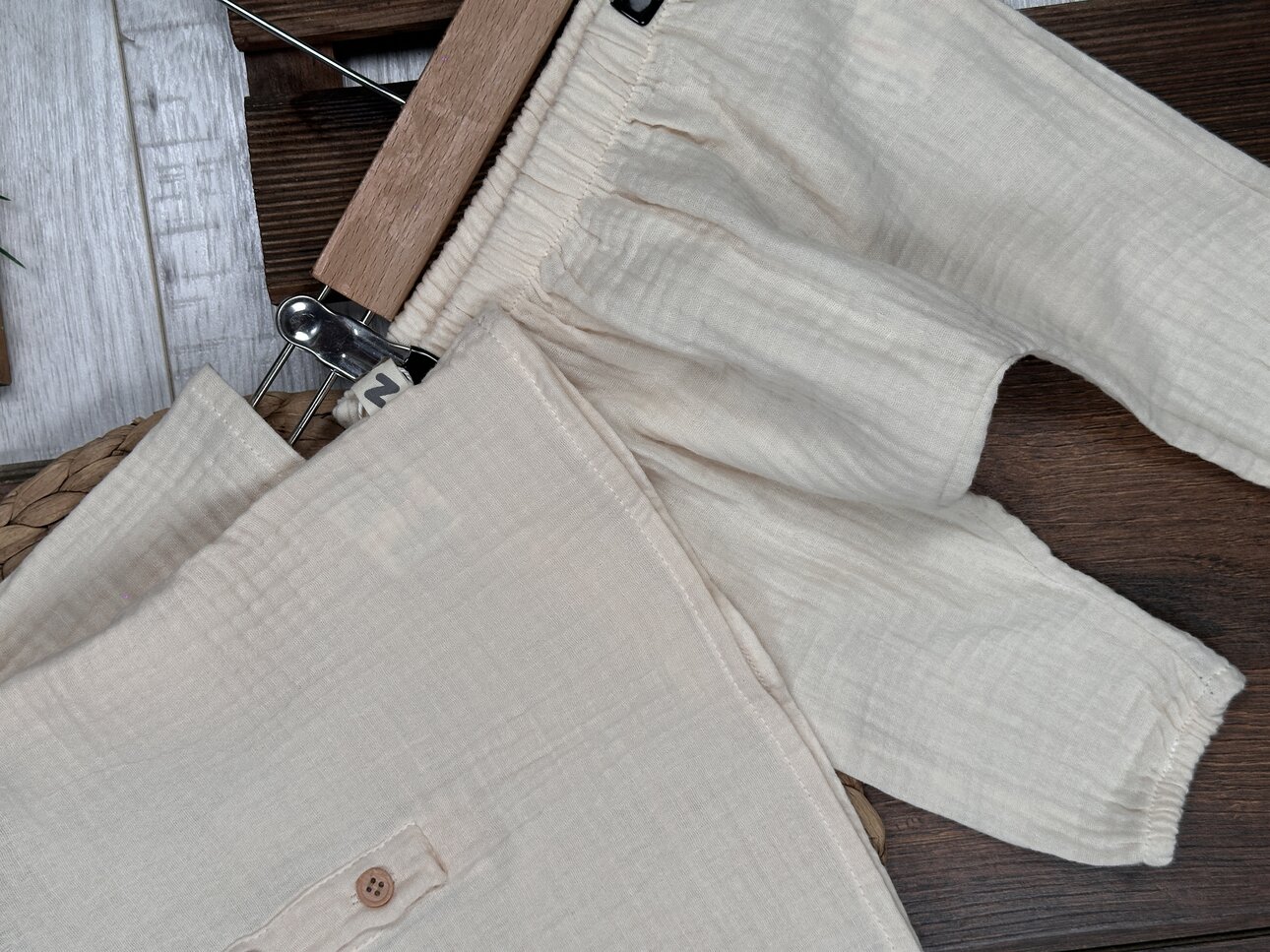 Pamuklu Müslin 3lü Erkek Bebek Takım