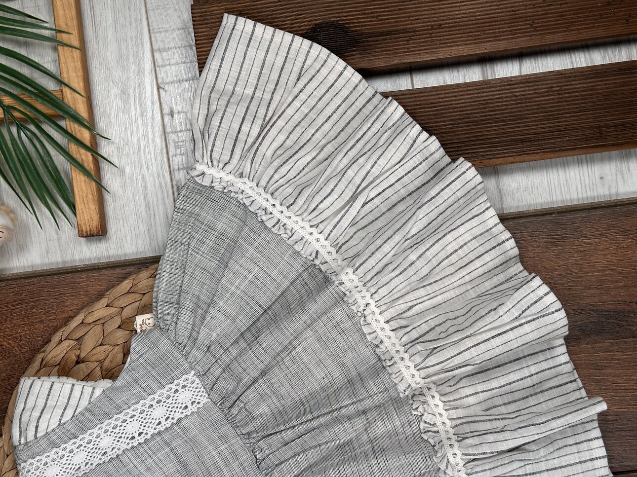 Pamuk Dantel Detaylı Kız Bebek 2li Takım