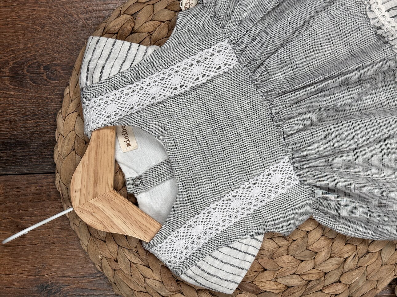 Pamuk Dantel Detaylı Kız Bebek 2li Takım