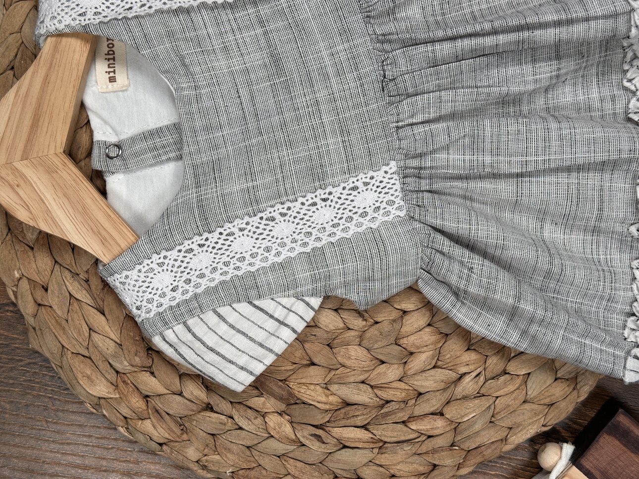 Pamuk Dantel Detaylı Kız Bebek 2li Takım