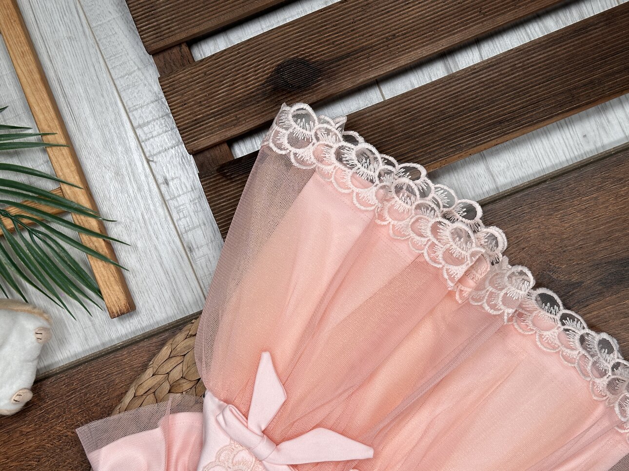 Organik Dantel Detaylı Kız Bebek Elbise